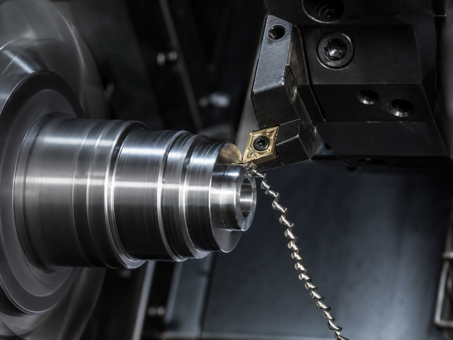 Precision CNC turning of a stainless steel shaft